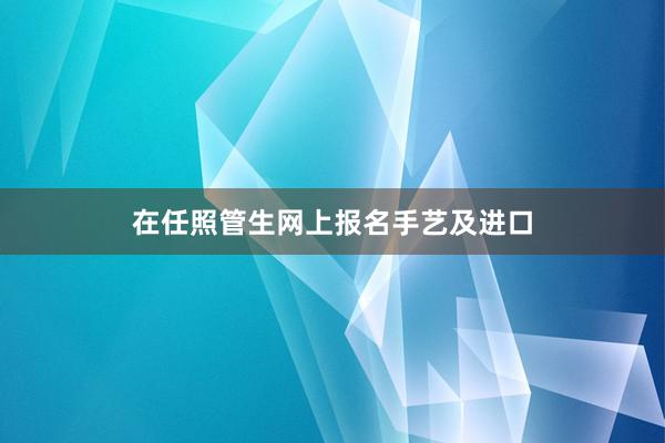 在任照管生网上报名手艺及进口